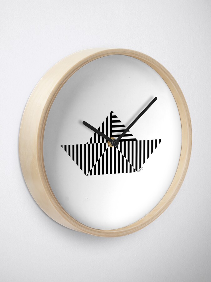 Alternate view of Paper Boat design Clock