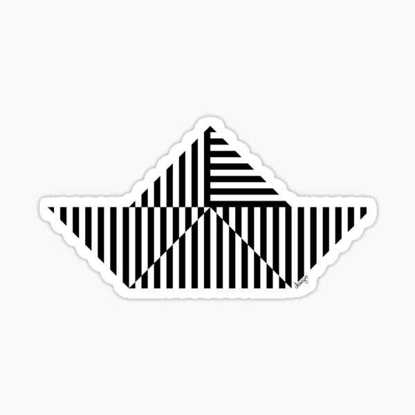 Paper Boat design Sticker