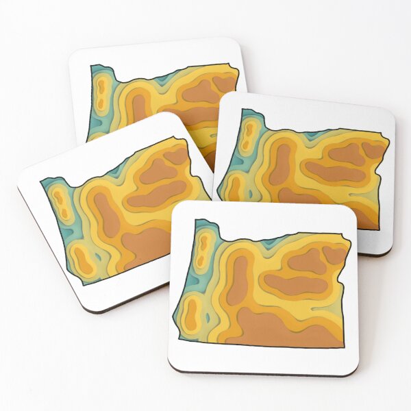 Item preview, Topographical Inspired Oregon Map designed and sold by Stickyourselfon.