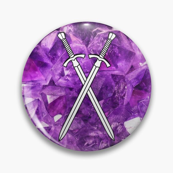 Item preview, Crossed crystal swords in a round designed and sold by thatsit-itslit.