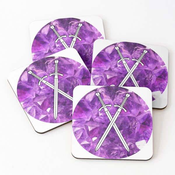 Item preview, Crossed crystal swords in a round designed and sold by thatsit-itslit.