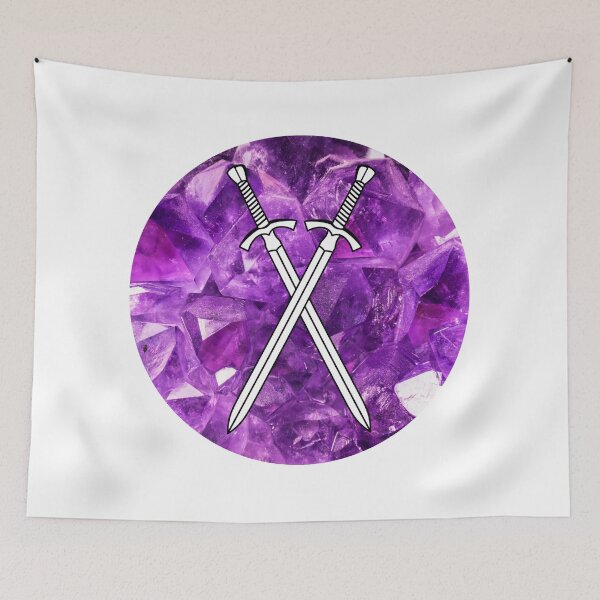 Item preview, Crossed crystal swords in a round designed and sold by thatsit-itslit.