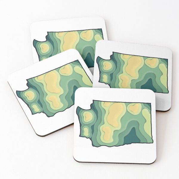 Item preview, Topographical Inspired Washington State Map designed and sold by Stickyourselfon.