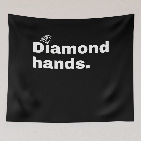 Item preview, Diamond hands. Short statement and minimalist design for all investors, bankers and speculators on the stock exchange designed and sold by Text-N-Typo.