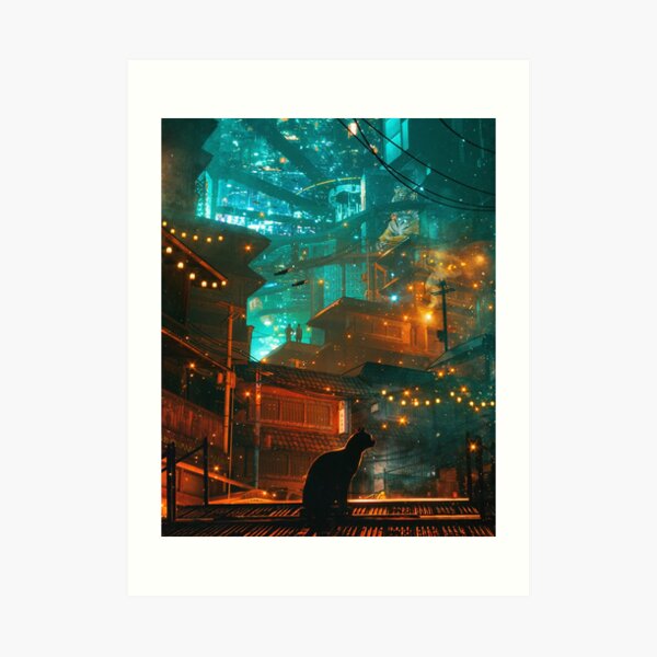 Midnight Melody, by Dangiuz Art Print