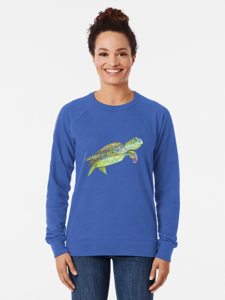 Alternate view of Sea Turtle Drawing - 2015 Lightweight Sweatshirt