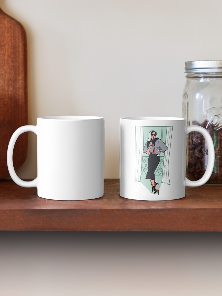 Alternate view of Cats and cocktails retro print Coffee Mug
