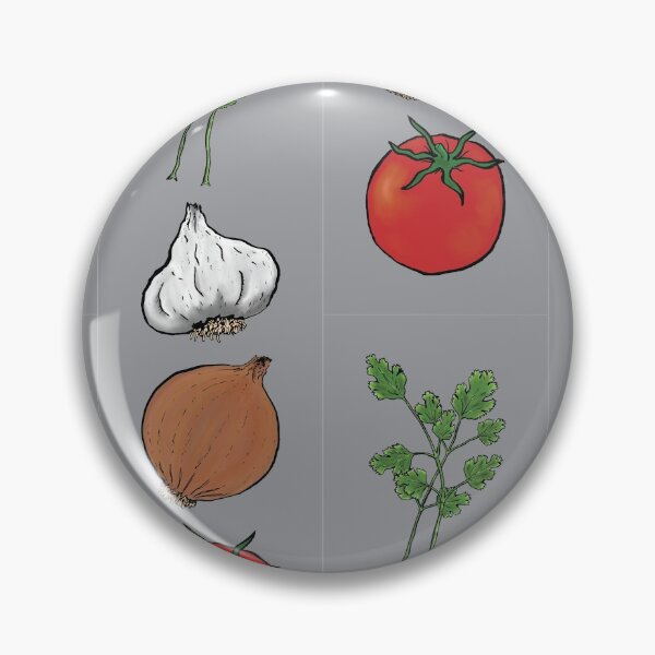 Item preview, Tomato Onion Garlic Cilantro Banner Gray designed and sold by SitedaArts.