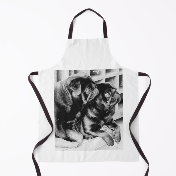 Item preview, Dogs Black Pugs Siblings designed and sold by CabinArtStudio.