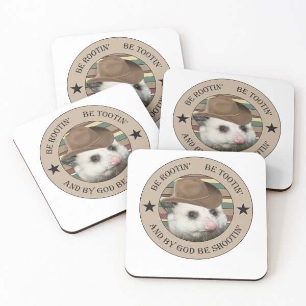 Item preview, rootin tootin possum cowboy designed and sold by BattleGoat.