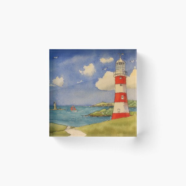 Aperçu de l'œuvre Phare de Plymouth Hoe. créée et vendue par John Ray.