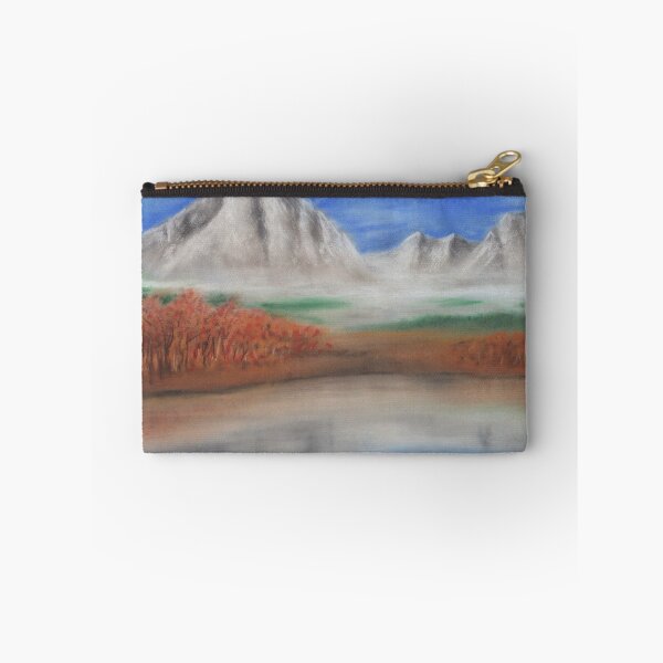 Item preview, Foggy Morning Blue Mountain Lake with Autumn Bathed Trees and Clear Blue Lake designed and sold by PrettyLittlePic.