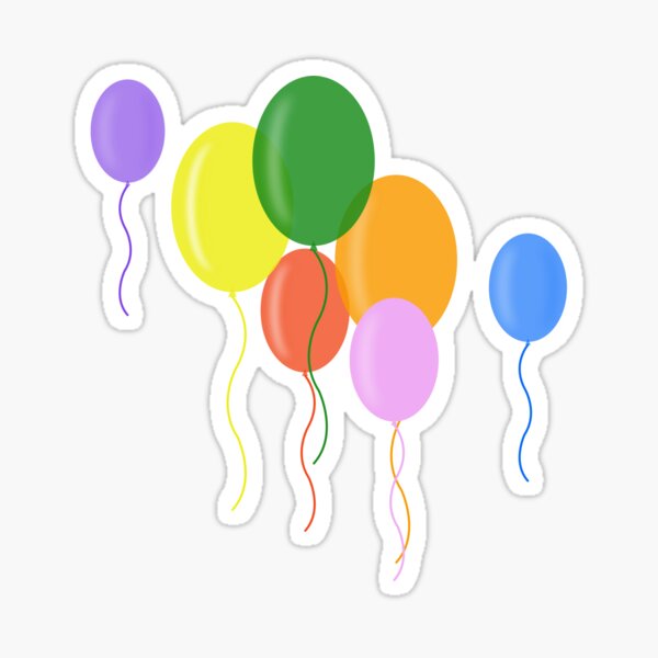 Bunch Of 5 Balloons Sticker