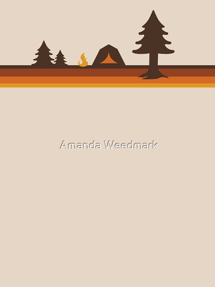 Happy Camper (Retro, 70s, Camping) by amandaweedmark