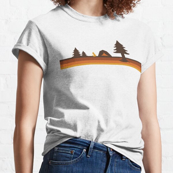 Happy Camper (Retro, 70s, Camping) Classic T-Shirt