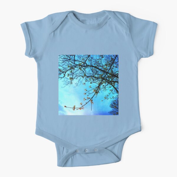 Gift for Nature Lovers - Spring blooms at dusk Short Sleeve Baby One-Piece