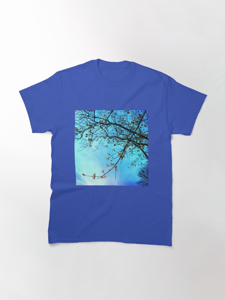 Thumbnail 3 of 7, Classic T-Shirt, Gift for Nature Lovers - Spring blooms at dusk designed and sold by OneDayArt.
