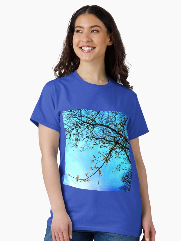 Thumbnail 1 of 7, Classic T-Shirt, Gift for Nature Lovers - Spring blooms at dusk designed and sold by OneDayArt.