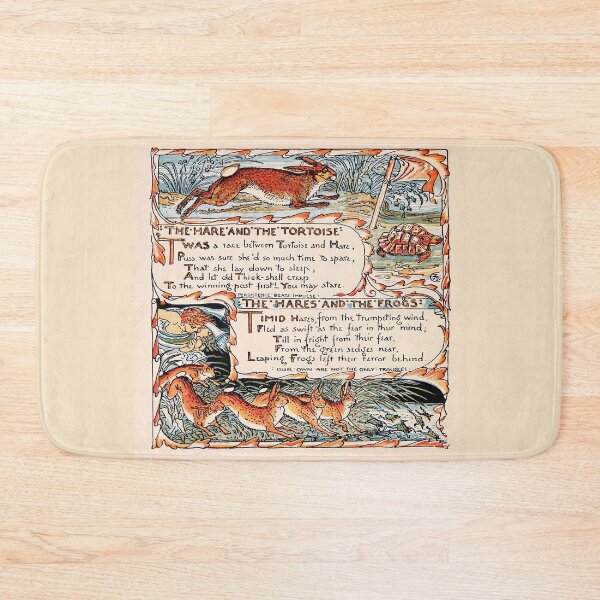 Item preview, HARE AND TURTLE / HARES AND FROGS  Art Nouveau Aesop Fables designed and sold by BulganLumini.