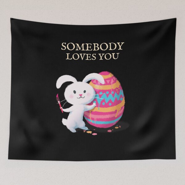 Item preview, Easter Bunny sending love designed and sold by starshiporion.