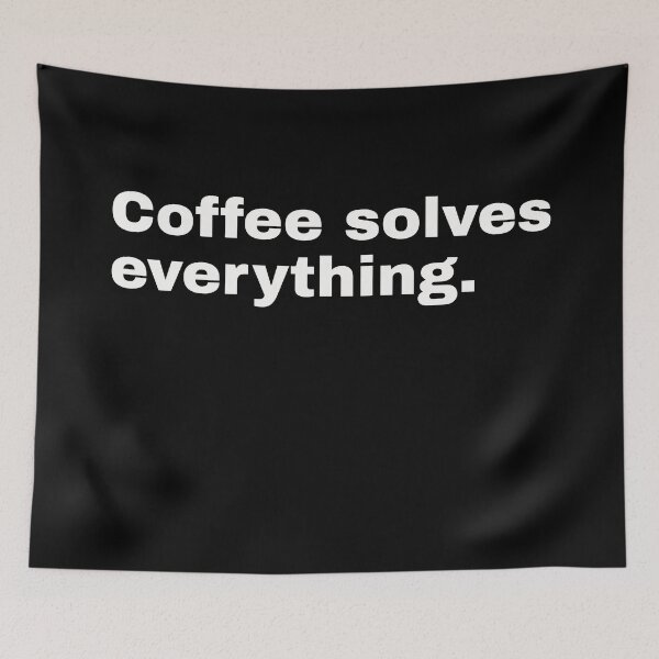 Item preview, Coffee solves everything. Short statement and minimalist design for all coffee lovers designed and sold by Text-N-Typo.