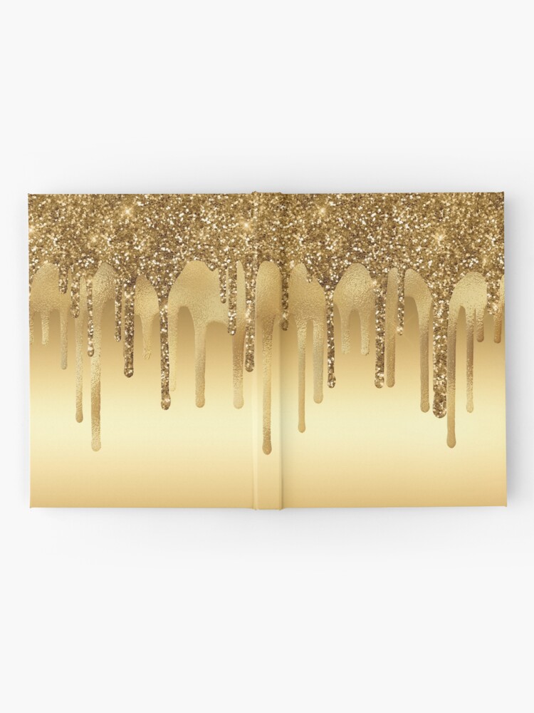 Gold Dripping Glitter Metallic Sparkle Luxury Any Age or 