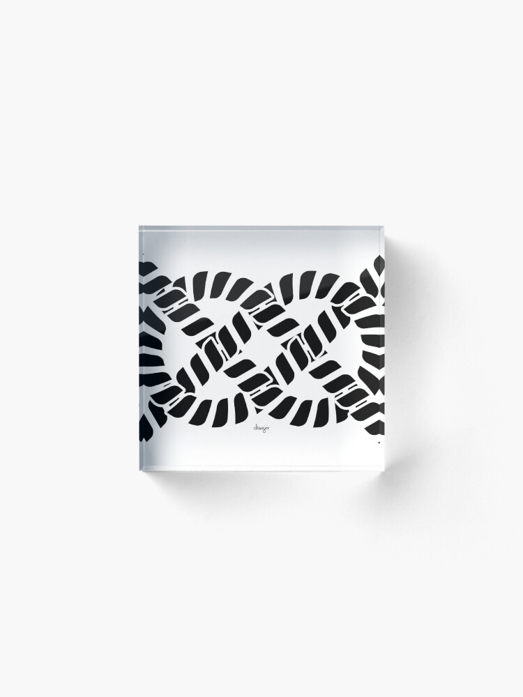 Alternate view of KNOT design Acrylic Block