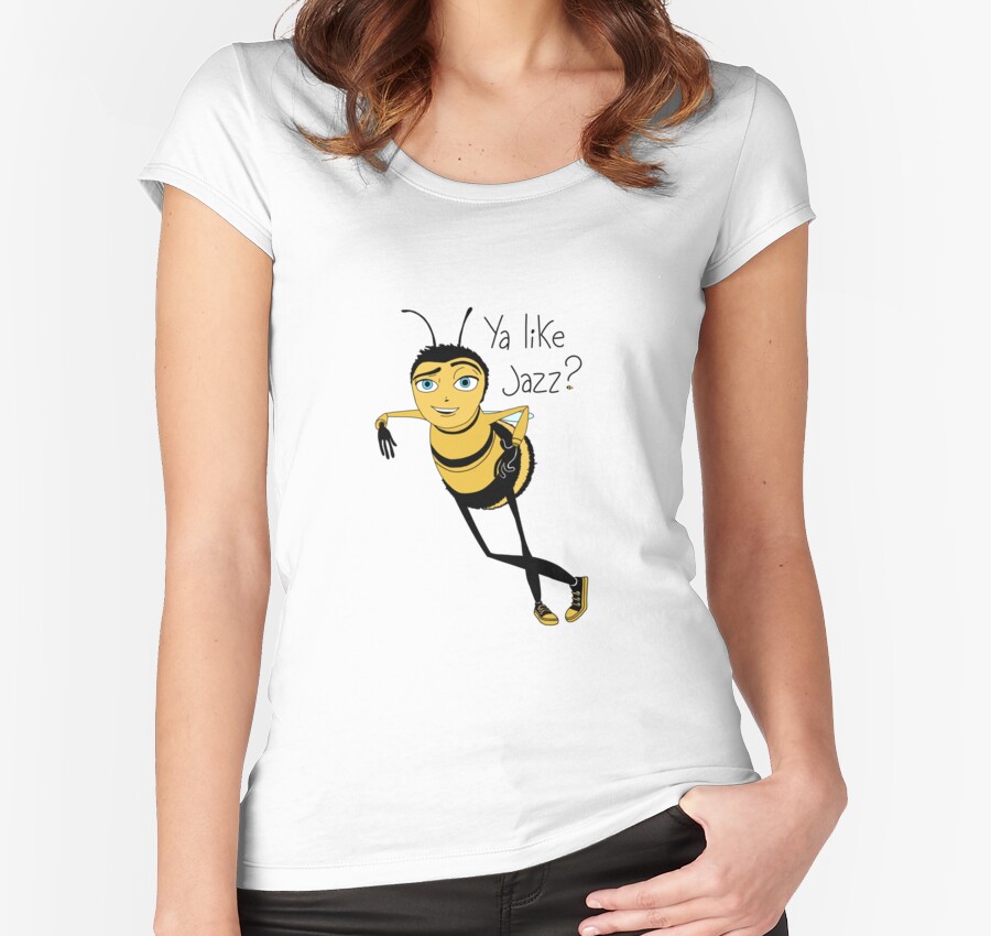 "Bee movie ya like jazz" Women's Fitted Scoop TShirts by Cheerhio