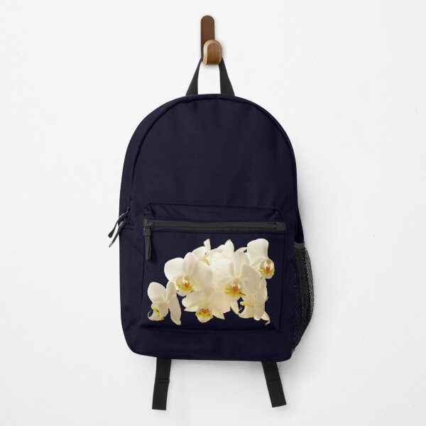 Item preview, Beautiful White Orchid Flower on the Dark Blue Background designed and sold by ALEX PHOTO DREAMS.