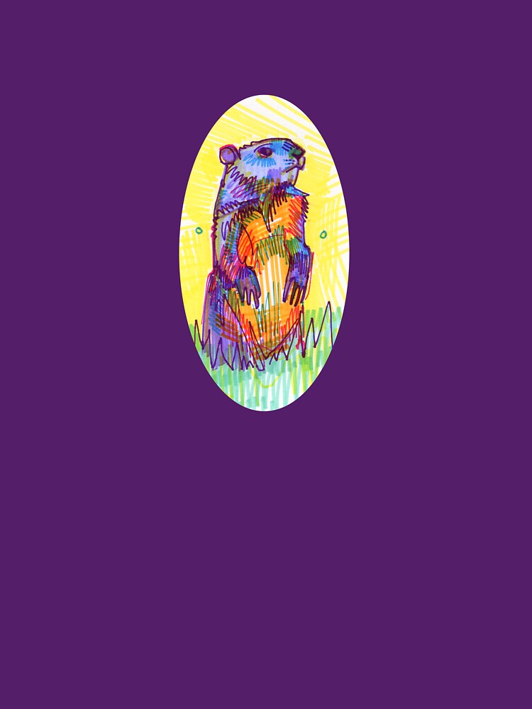 Groundhog Drawing - 2011 by gwennpaints