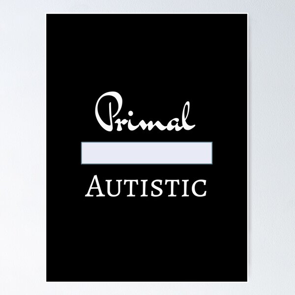 Item preview, Primal Autistic (Blue Bar, Black) designed and sold by GladBlackLamb.