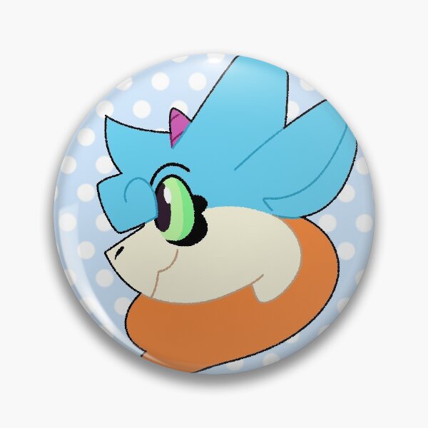 Item preview, Cyan Patterned Pin designed and sold by Misty Wings.