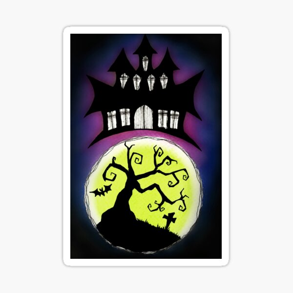 Haunted House Sticker