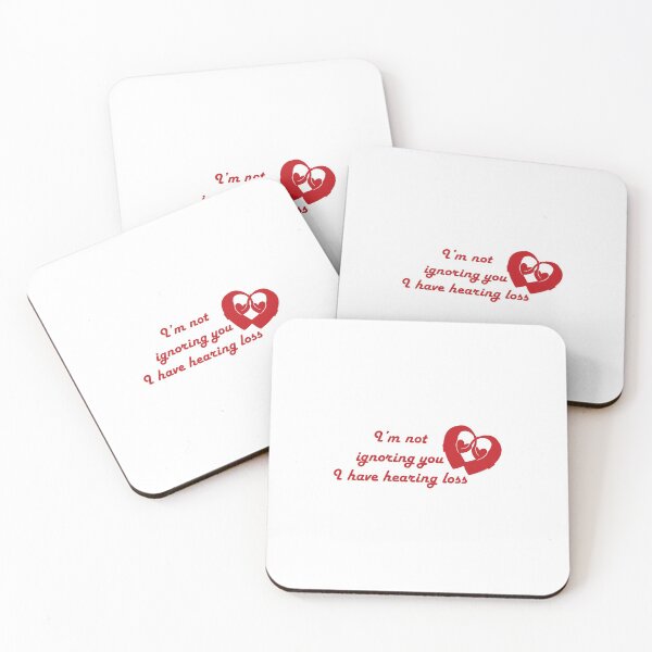 Item preview, I'm not ignoring you I have hearing loss red in white designed and sold by CHVRDesing.