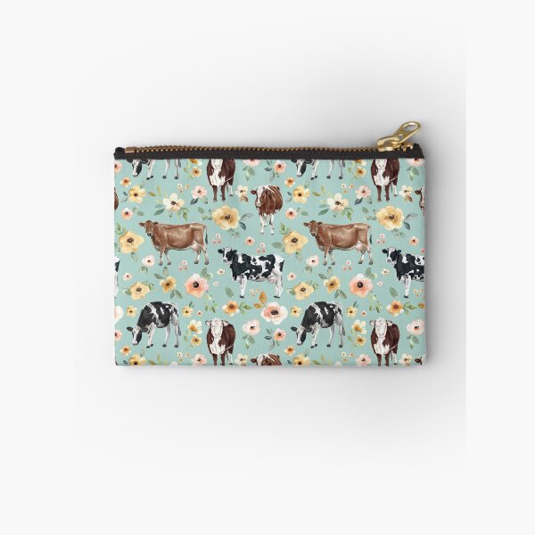 Item preview, Cows with Flowers, Yellow Flowers, Pink Floral, Cowgirl, Cow Art, Farm Life designed and sold by cateandrainn.
