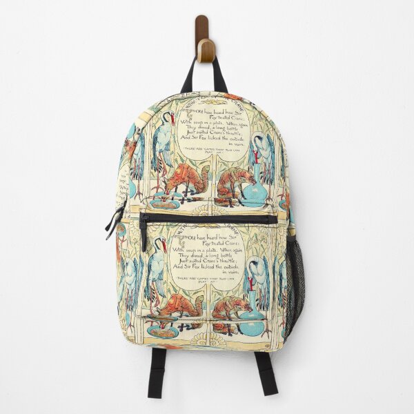 Item preview, RED FOX AND THE CRANE  Art Nouveau Aesop Fables designed and sold by BulganLumini.