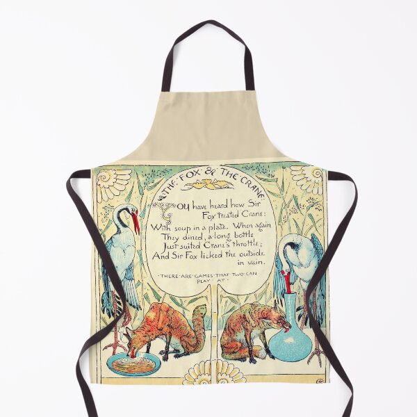 Item preview, RED FOX AND THE CRANE Art Nouveau Aesop Fables designed and sold by BulganLumini.