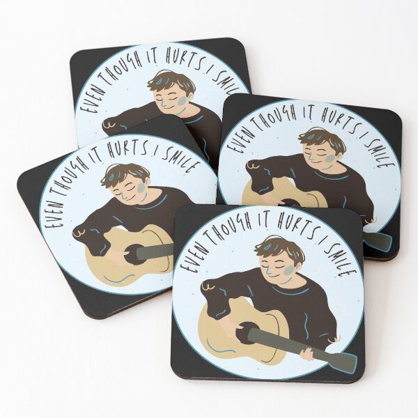 Item preview, DAY6 SMILE Even Though It hurts I Smile Cute Lyrics Blue Guitar designed and sold by SugarSaint.