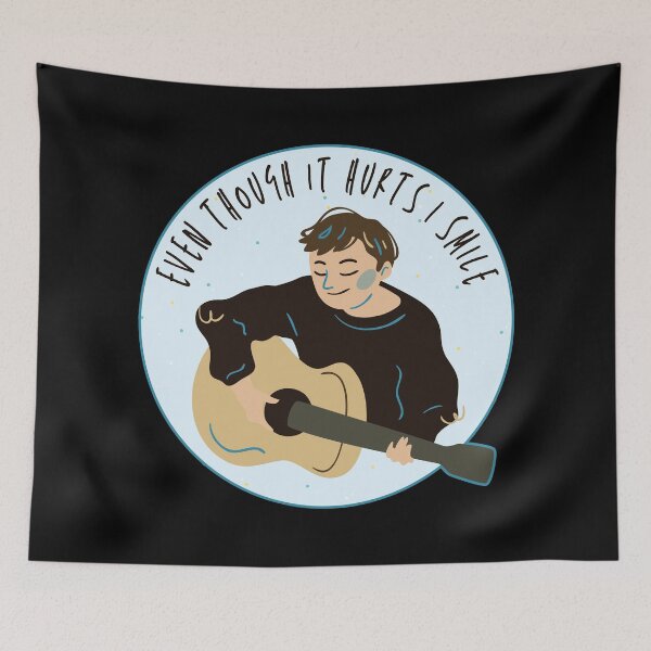 Item preview, DAY6 SMILE Even Though It hurts I Smile Cute Lyrics Blue Guitar designed and sold by SugarSaint.