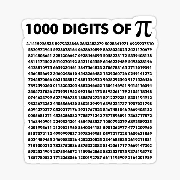 Item preview, 1000 Digits of Pi designed and sold by CHday.