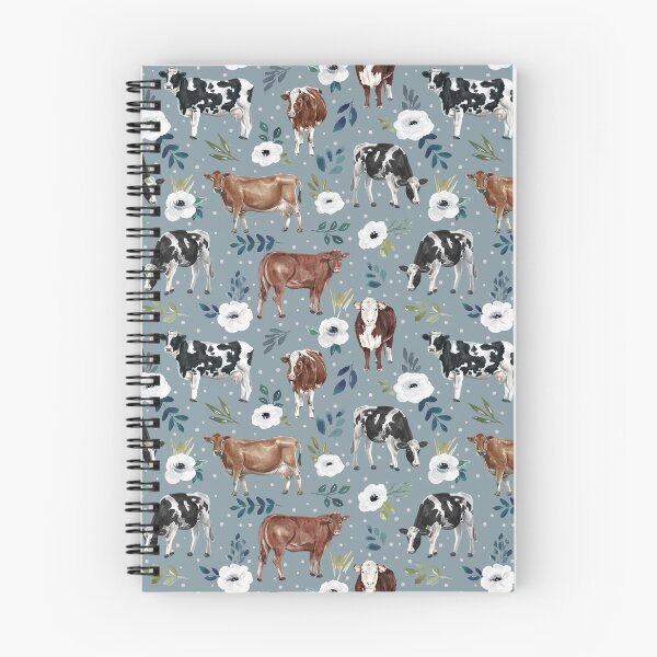 Item preview, Cow Print, Floral, Blue,Western, Cow Painting, Farmhouse Decor designed and sold by cateandrainn.