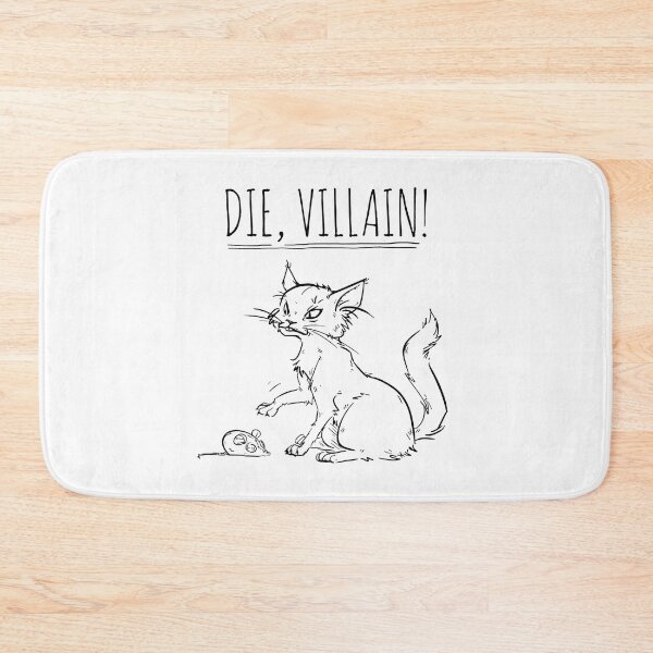 Item preview, "Die, Villain!" - virtuous kitten in epic battle designed and sold by MMMSdesigns.