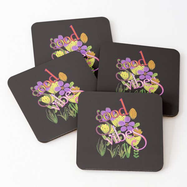 Item preview, Good Vibes Floral  designed and sold by CaribTees.