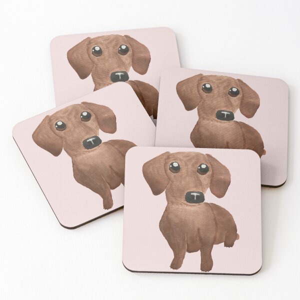 Aperçu de l'œuvre Aquarelle mignon chiot teckel aquarelle très mignonne créée et vendue par WatercolorFun.