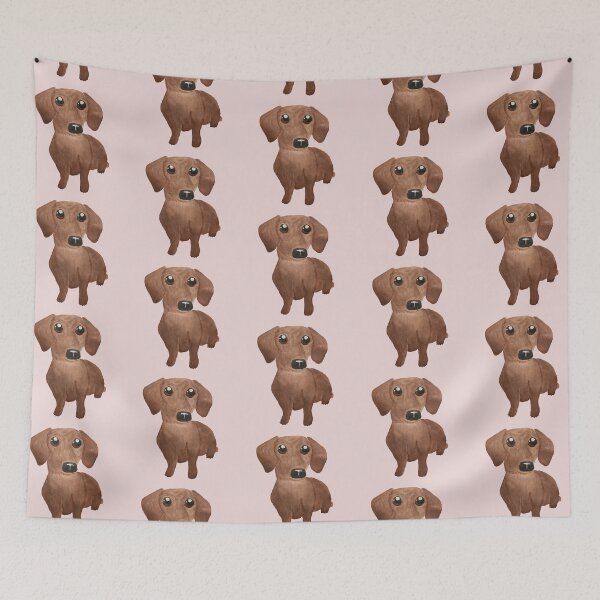 Item preview, Watercolor cute dachshund puppy very cute watercolour designed and sold by WatercolorFun.