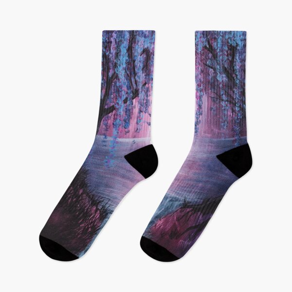 Item preview, Weeping Willow Lake, Abstract Landscapes with Willow Trees and a Lake designed and sold by PrettyLittlePic.