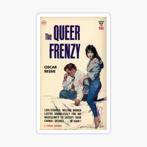 Queer Frenzy Vintage Pulp Cover Sticker For Sale By Intersectphoto Redbubble 9373