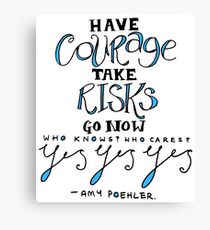 amy poehler (blue) Canvas Print