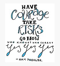 amy poehler (blue) Photographic Print