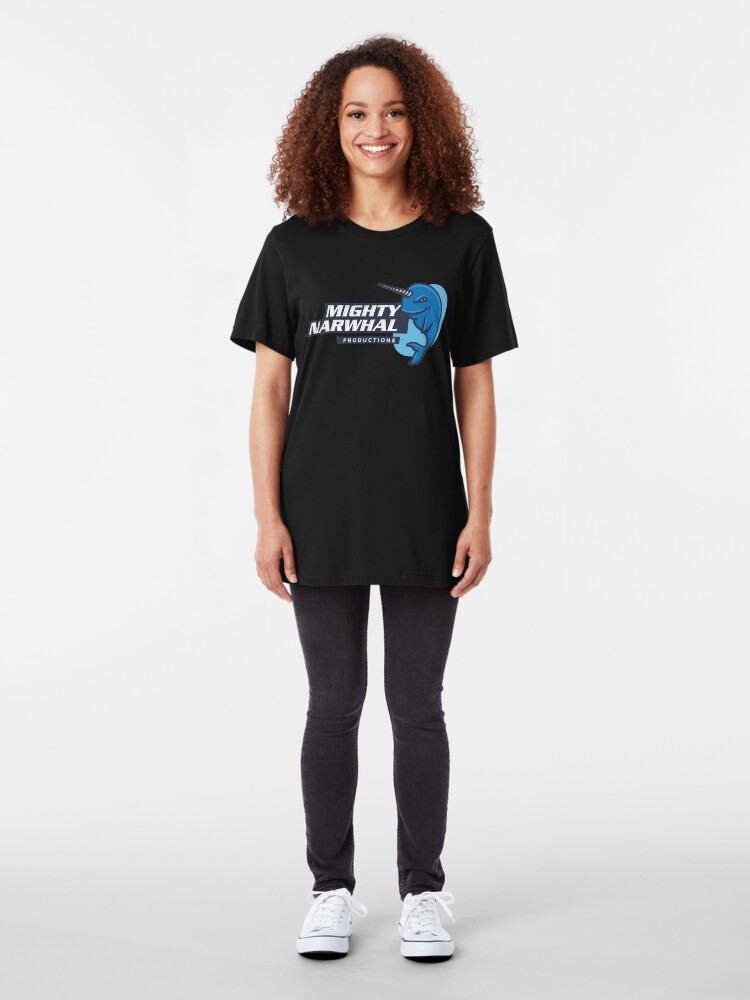 Alternate view of Mighty Narwhal Productions Slim Fit T-Shirt